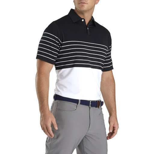 FootJoy Lisle Engineered Stripe Mens Golf Polo