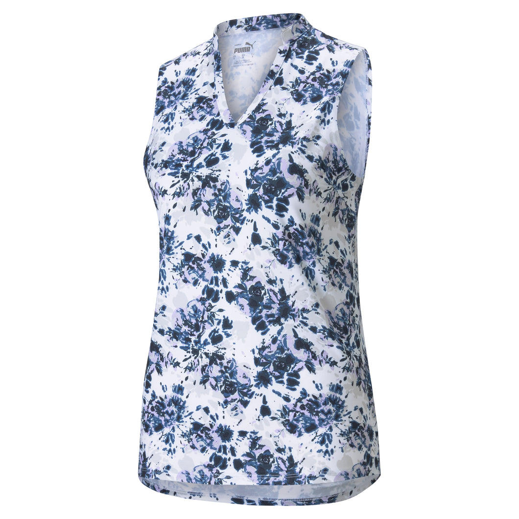 Puma Cloudspun Floral Tie Dye Womens Golf Polo