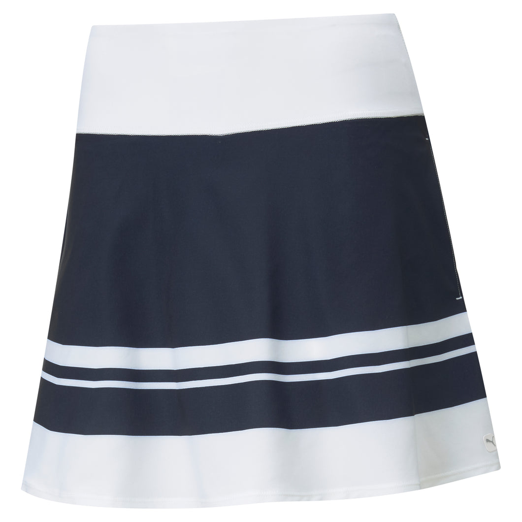 Puma PWRSHAPE Stripe 16in Navy Womens Golf Skort