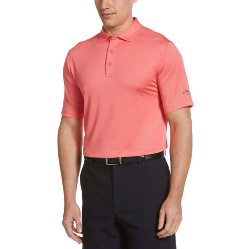 Callaway Cooling Micro Hex Mens Golf Polo - Sunkist Coral/XXL