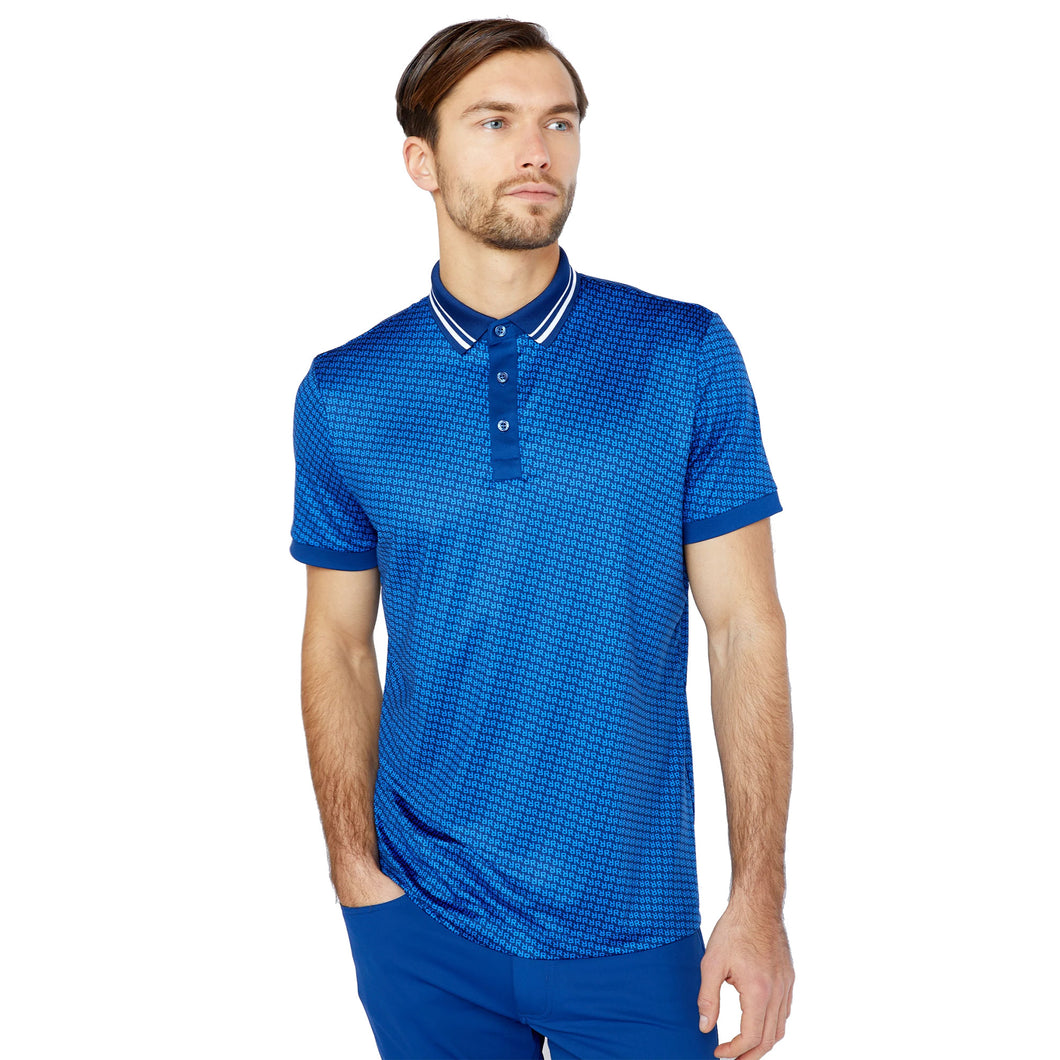 Redvanly R Estate Blue Mens Golf Polo - Est Bl/Vctr Bl/XL