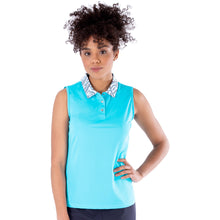 Load image into Gallery viewer, NVO Shayla Aqua Womens Golf Polo - AQUA 474/XL
 - 1