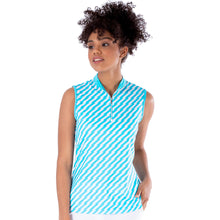 Load image into Gallery viewer, NVO Savanna Mock Womens Sleeveless Golf Polo - AQUA 474/XL
 - 1