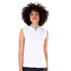 NVO Dessa Mock White Womens Sleeveless Golf Polo