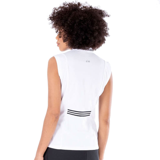 NVO Dessa Mock White Womens Sleeveless Golf Polo