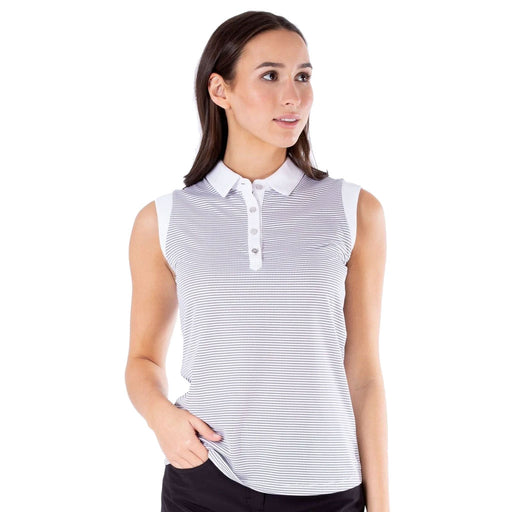 NVO Dottie Womens Sleeveless Golf Polo - WHITE 100/XL