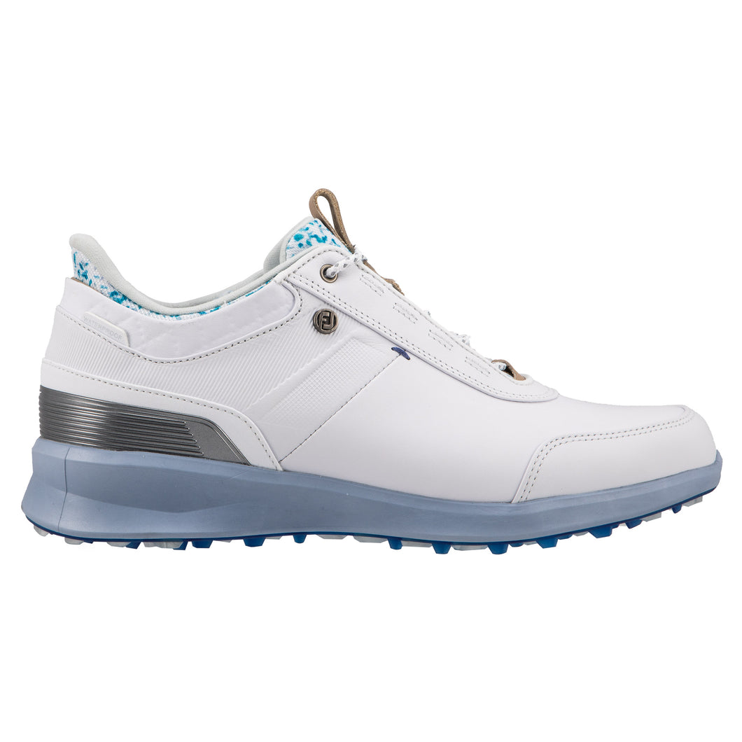 FootJoy Stratos White-Blue Womens Golf Shoes - 10.0/White/Lt.blue/B Medium