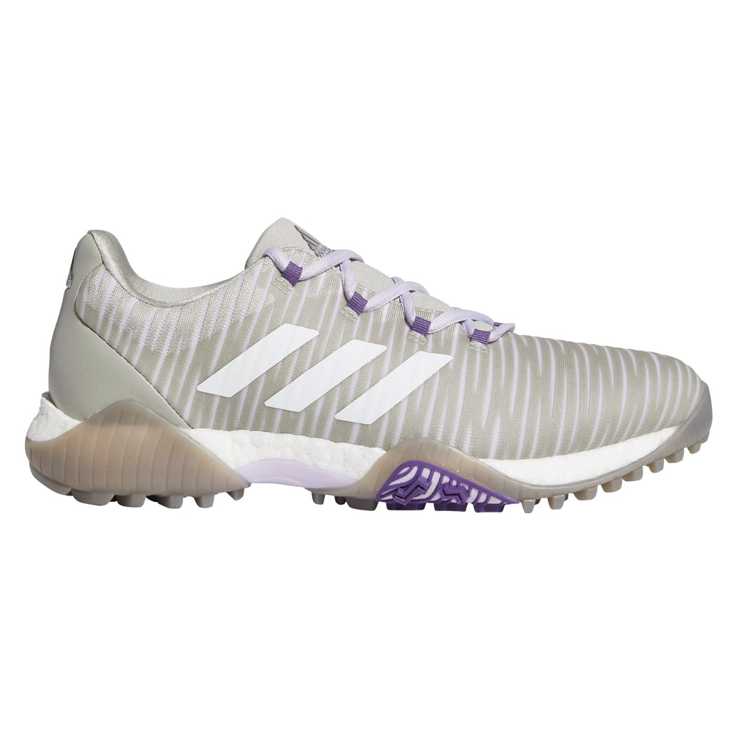 Adidas CodeChaos Metal Grey Womens Golf Shoes - 9.5/Grey/Wht/Purple/B Medium