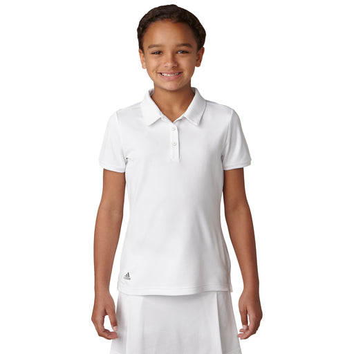 Adidas Tournament Girls Golf Polo - White/XL