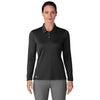 Adidas Performance Black Womens Long Sleeve Golf Polo