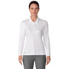 Adidas Performance White Womens Long Sleeve Golf Polo