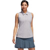 Adidas Jacquard Womens Sleeveless Golf Polo