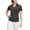 Adidas Ultimate365 Space-Dyed Striped Womens Golf Polo