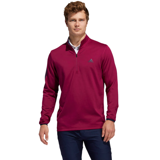 Adidas 3-Stripes MW Layering Mens Golf Sweatshirt - Berry/Coll Navy/XXL