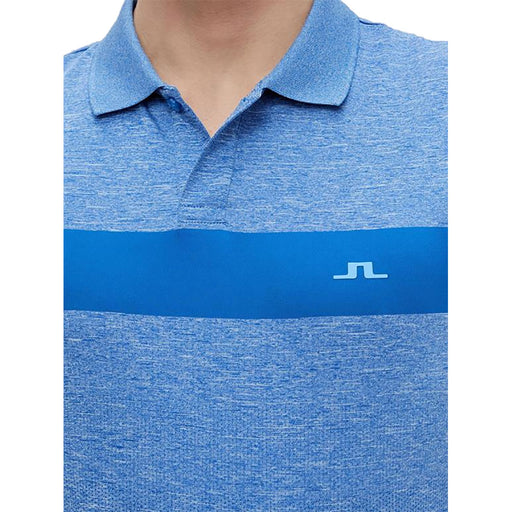 J. Lindeberg Jay Amer Fit Ocean Blue Men Golf Polo