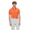 J. Lindeberg Tour Tech Amer Fit Lava Orange Mens Golf Polo