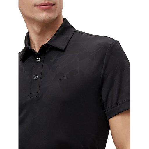 J. Lindeberg Clide Amer Fit Black Mens Golf Polo