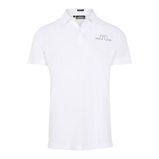 J. Lindeberg Bridge Amer Fit White Mens Golf Polo