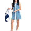 Kinona Prepped to Par Mediterranean Check Womens Sleeveless Golf Dress