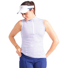 Load image into Gallery viewer, Kinona Keep it Covered Womens Sleeveless Golf Polo - Market Stripe/XL
 - 11