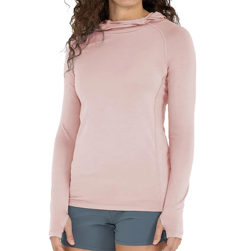 Free Fly Bamboo Shade Tide Pool Womens Hoodie - HARBOR PINK 108/L