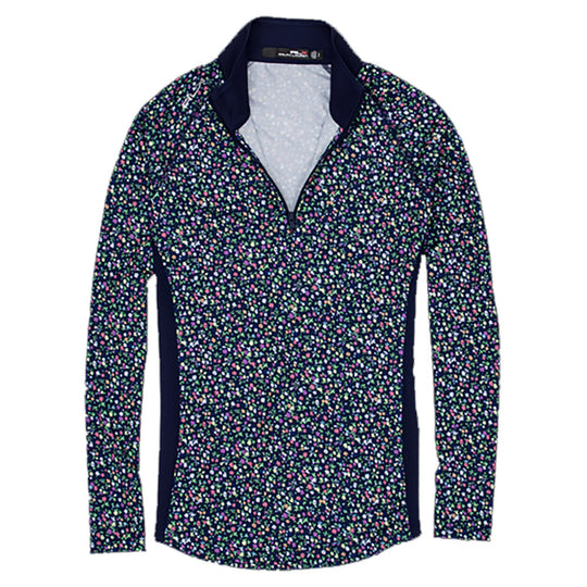 RLX Ralph Lauren Printed UV Protection Preppy Petals Womens Golf 1/4 Zip