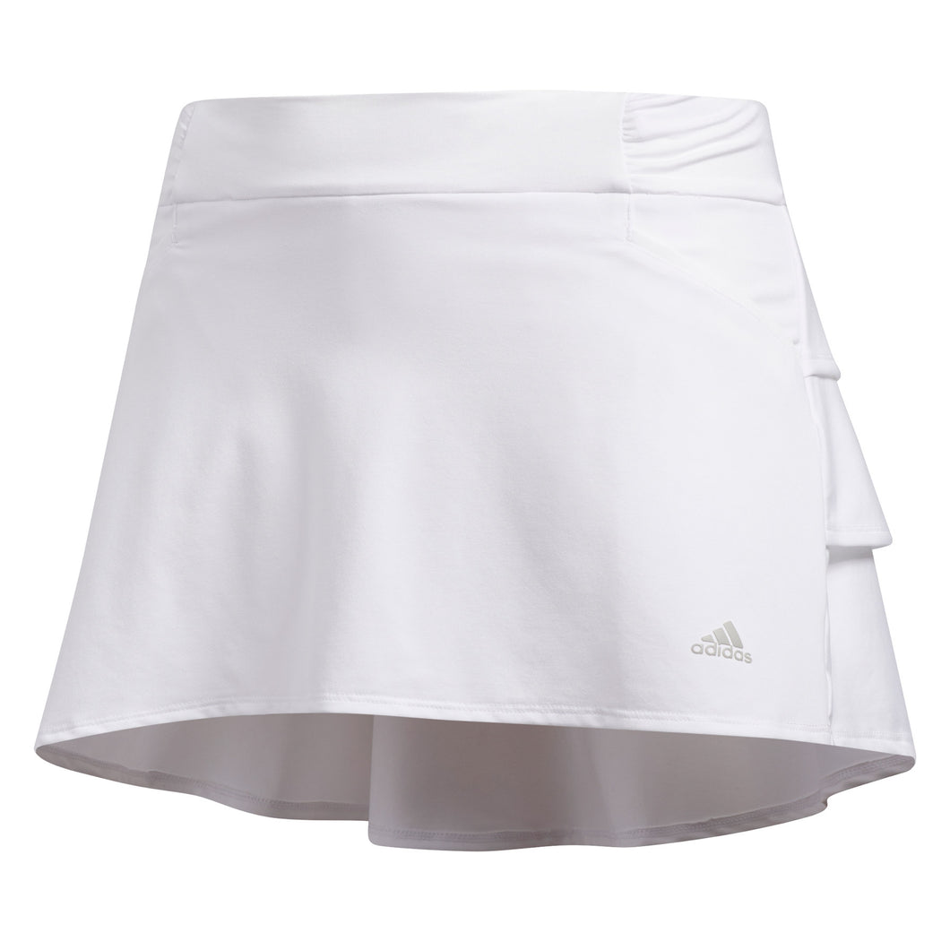 Adidas Ruffled Girls Golf Skort - White/XL