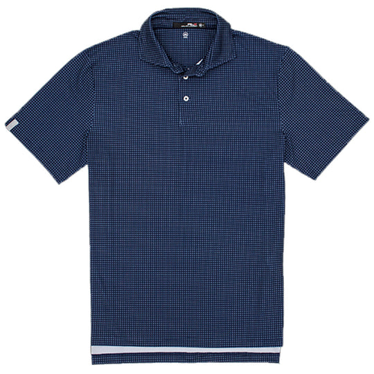 RLX Printed Lightweight Airflow French Navy Corner Deco Mens Golf Polo