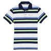 RLX Pro Fit Engineered Stripe Pique Topspin Lime Mens Golf Polo