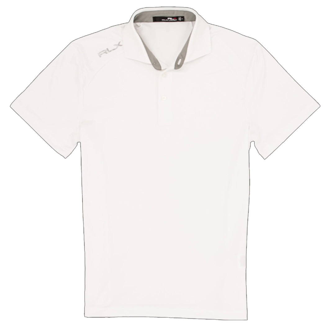 RLX Ralph Lauren Ftwt Jersey Wh Mens Tennis Polo - PURE WHITE 003/XL