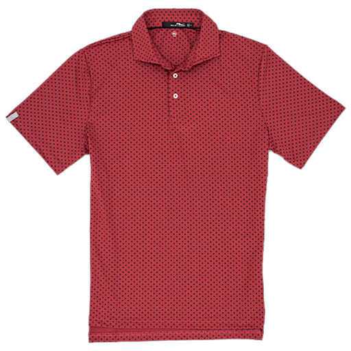 RLX Printed Lightweight Airflow Red Mens Golf Polo