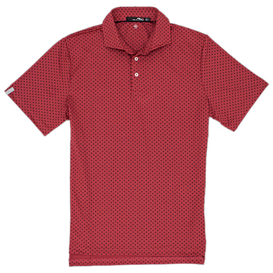 RLX Printed Lightweight Airflow Sunrise Red Mens Golf Polo