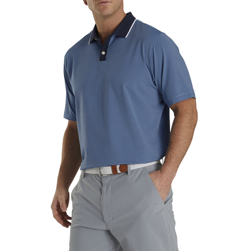 FootJoy Lisle Ministripe Knit Collar Mns Golf Polo