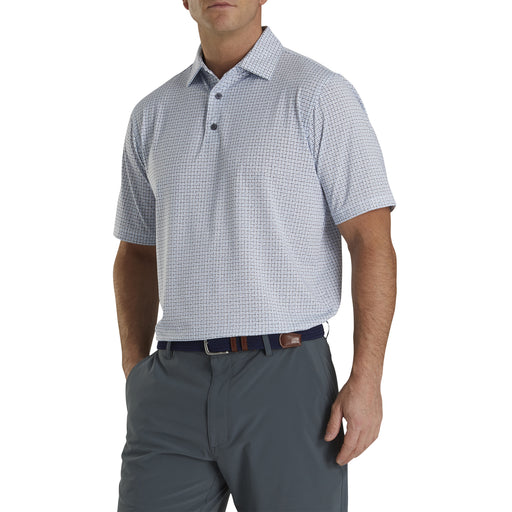 FootJoy Lisle Open Weave Print Mens Golf Polo