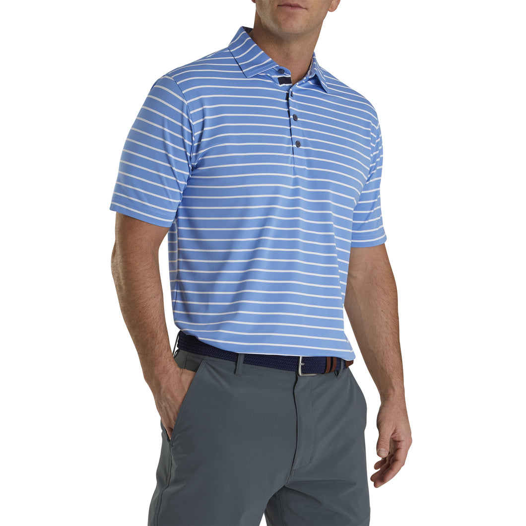 FootJoy Pique Mixed Stripe Self Clr Mens Golf Polo