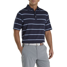Load image into Gallery viewer, FootJoy Lisle Pique Open Stripe Mens Golf Polo
 - 1