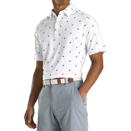 FootJoy Athletic Fit Lisle Golf Print Mn Golf Polo