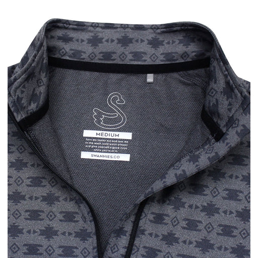 Swannies Cardin Charcoal Men Golf 1/4 Zip Pullover