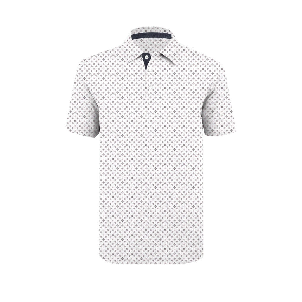 Swannies Hazelwood White Mens Golf Polo
