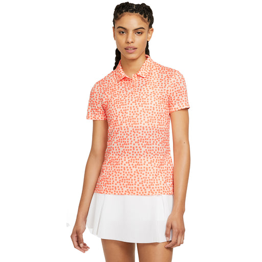 Nike Dri-FIT Printed Womens Golf Polo - CRIMSN TINT 814/XL