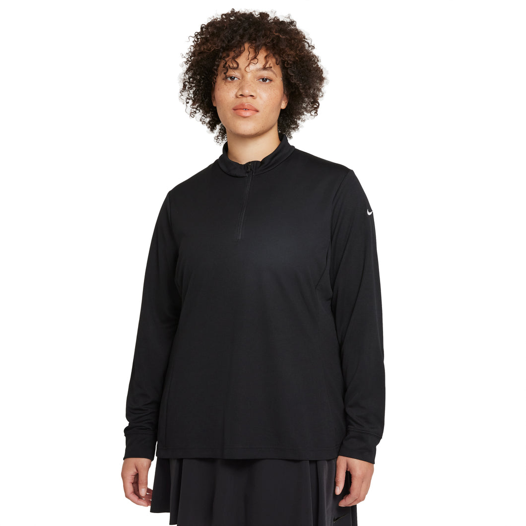 Nike Dri-FIT Victory UV Womens Golf 1/2 ZIp - BLACK 010/XL