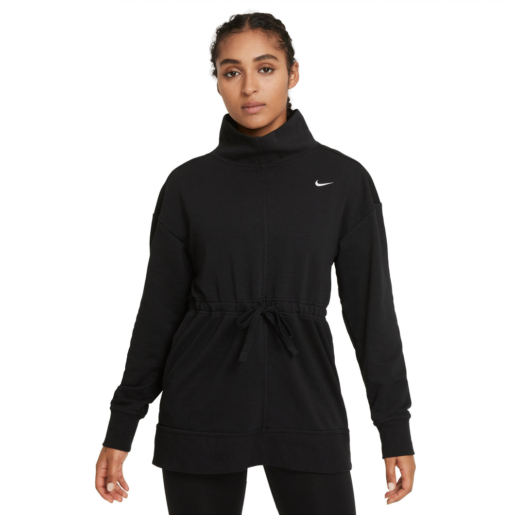 Nike Dri-FIT Get Fit Fleece Womens Train Pullover - BLACK 010/XL