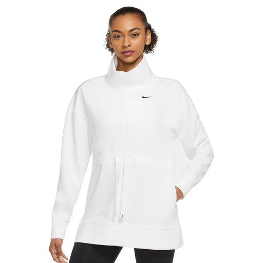 Nike Dri-FIT Get Fit Fleece Womens Train Pullover - WHITE 100/L