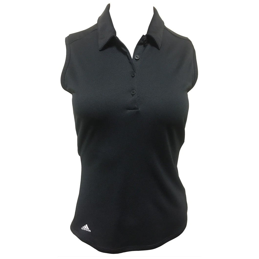 Adidas Advantage Black Womens Sleeveless Golf Polo - Black/XL