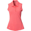 Adidas Advantage Flash Red Womens Sleeveless Golf Polo