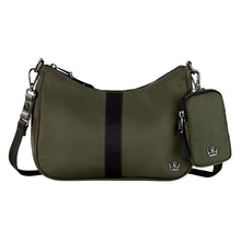 Load image into Gallery viewer, Oliver Thomas No Chaos Crossbody - Green/Blk Strip
 - 3