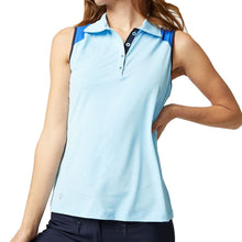 Load image into Gallery viewer, GGBlue Akira Womens Sleeveless Golf Polo - SKY/PORTA 4021/XL
 - 1