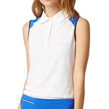 Load image into Gallery viewer, GGBlue Akira Womens Sleeveless Golf Polo - WHT/PORTA 4022/XL
 - 2