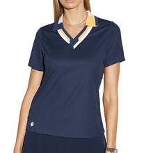 Load image into Gallery viewer, GGBlue Elisha Womens Short Sleeve Golf Polo - NAVY/WHITE 4507/XL
 - 1