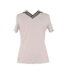 Load image into Gallery viewer, GGBlue Elisha Womens Short Sleeve Golf Polo - Wht/Blk B022b/XL
 - 2